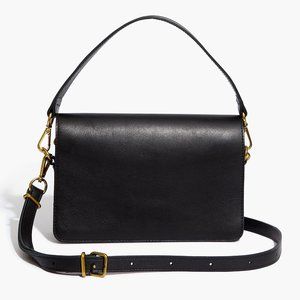 The Flap Convertible Crossbody Bag by Madewell [black leather]